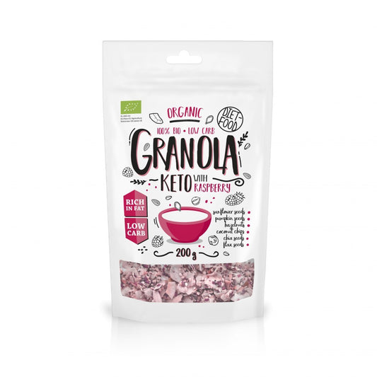 Diet-Food BIO KETO GRANOLA RASPBERRY - 200 g-0